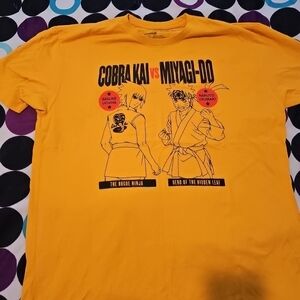 Naruto Yellow Graphic Tee - Cobra Kai vs Miyagi-Do